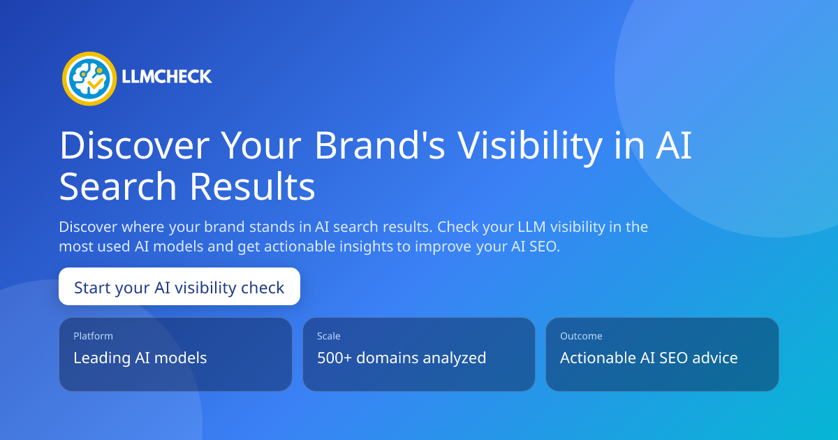 LLMCheck - AI Visibility Check | SearchClicks